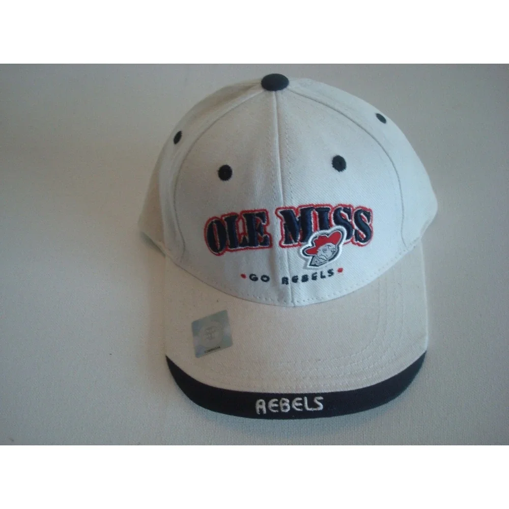 YOUTH '' OLE MISS REBELS COL‎ REB   GOLF BEACH  DEADSTOCK HAT CAP VINTAGE A1